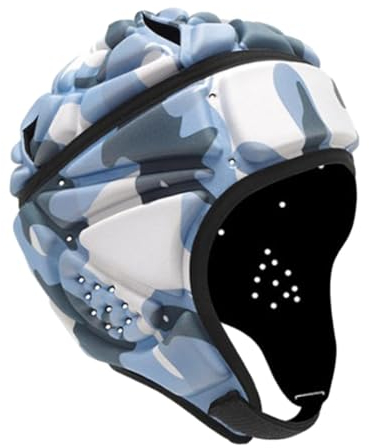JISADER Casco da Rugby, Casco da Football con Bandiera con Fori di Ventilazione Caschetti da Rugby Versatili Copricapo da Rugby per Esigenze Speciali Rugby, Stile c