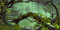 MIRRORANG 180x61cm Foggy Forest Terrarium Hintergrund Stein Grüner Baum Tropische Reptilien Lebensraum Hintergrund Regenwald Aquarium Hintergrund Vinyl Hintergrund
