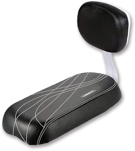 TIMEFLIE Sedile Posteriore Bicicletta,Seggiolino Bici Posteriore per Bambini,PU Spugna in Pelle Morbido Cuscino Posteriore Rack Seat per Ragazza Donna Uomo Bambino (Nero 002)