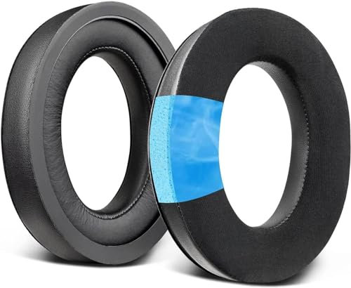 HD598 Earpads Replacement Ear Cushion Protein Leather Memory Foam Ear Pads Compatible with Sennheiser HD598 CS HD599 569 559 HD558 Headphones (Black/Ice-Skin)