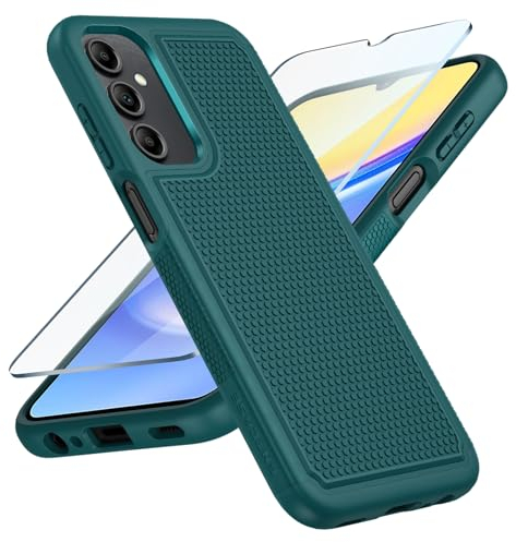 FNTCASE Funda para Samsung Galaxy A15-5G: Funda Protectora de Doble Capa para teléfono móvil Resistente a los Golpes con Textura Antideslizante en la Parte Trasera - Protección Militar Bumper Tough