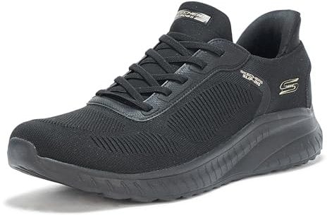 Skechers Femme Bobs Squad Chaos Current Muse Shopping-Feed;Mujer;Zapatillas-Bajas-Mujer, Black Textile, 37 EU