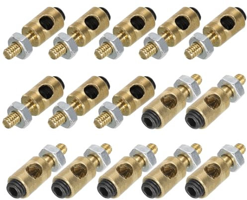sourcing map Linkage Stoppers Connecting Servo Arm,Adjustable Push Rod with Nut and Screw for RC Airplane,D4x2.5mm 15Pcs