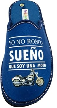 PULIDINES - Zapatilla de casa para Caballero Muy Divertida si ronca Hombre