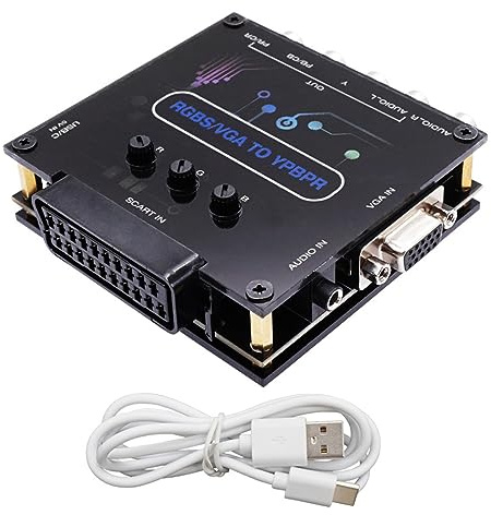 RGBS VGA SCART To YPBPR Component Converter SCART VGA Composite Port For For Retro Gaming Consoles Color Differences
