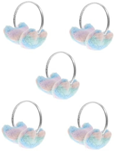GALPADA 5 Pz Paraorecchie Scalda Orecchie Invernale Arcobaleno Fasce Donna Cuffie Antirumore Per Ragazze Paraorecchie Sci Uomo A Forma Di Cuore Mancare Peluche