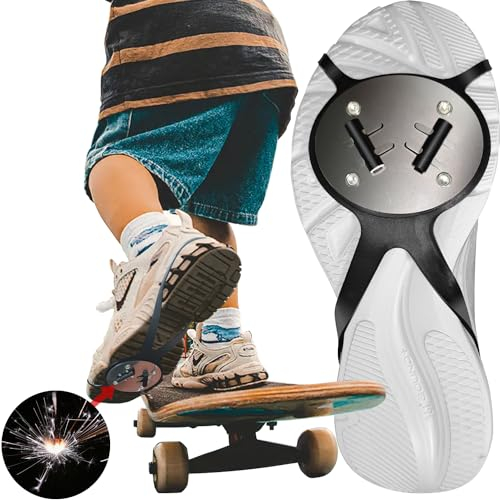 FANDEHUA Glitzernde Feuerstein-Pads für Skateboards, Motorräder und Fahrräder: unverzichtbares Skateboard-Zubehör, Fahrrad-Pack-Zubehör, Sohlen-Feuerstein, Schuh-Funken