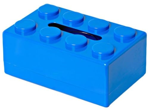 Muteitt Building Blocks Tissue Box Cover with Spring Tissue Box Holder Wall-mounted Tissue Box Organizer for Bathroom Car Bedroom Office