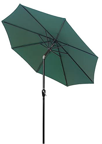 Terrassenschirm-Markt – 9 Fuß Großer Gartensonnenschirm Mit Neigungsfunktion Und Kurbel – Außenschirme Für Die Terrasse, Belüftung, Ohne Ständer, Wasserfest, Marktschirme Für Garten, Rasen Und Pool