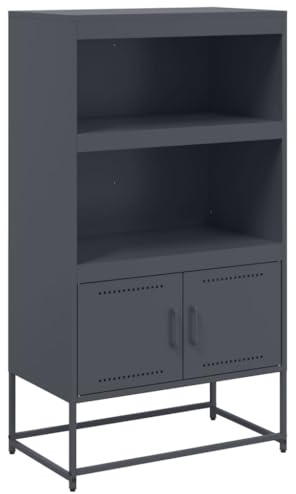vidaXL Highboard Anthrazit 68,5x38,5x123,5 cm Stahl