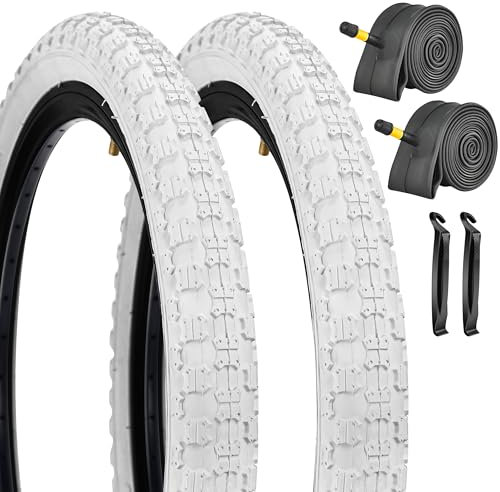SIMEIQI Fahrradreifen und Schläuche BMX für Kinder, 50,8 x 5,4 cm, kompatibel mit 50,8 x 4,4 cm/5,4 cm Ersatz-Fahrradreifen, 2 Stück