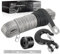 Nilight Synthetisches Windenseil-Kit 3/16 Zoll x 50 Fuß 2,721.6 kg Seilwinde Kabel Linie mit Schutzhülle, 6123.5 kg Winde Haken, Windenstopper, Winde Seile für 4WD Geländewagen UTV ATV SUV LKW, Grau