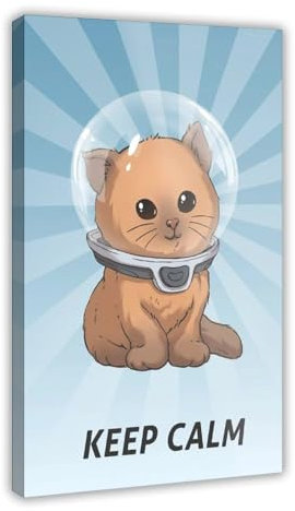 Poster auf Leinwand, Motiv: Videospiele Keep Calm Kitty Subnautica, Schlafzimmer, Dekoration, Landschaft, Büro, Raumdekoration, Geschenk, 20 x 30 cm