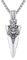 MEDWISE Wolf Halskette 925 Sterling Silber Kette Wolf Herren Pfeilspitze Kette Keltisches Anhänger Amulett Wolf Schmuck für Herren Männer Jungen Damen Geschenke 20+2'' Edelstahlkette