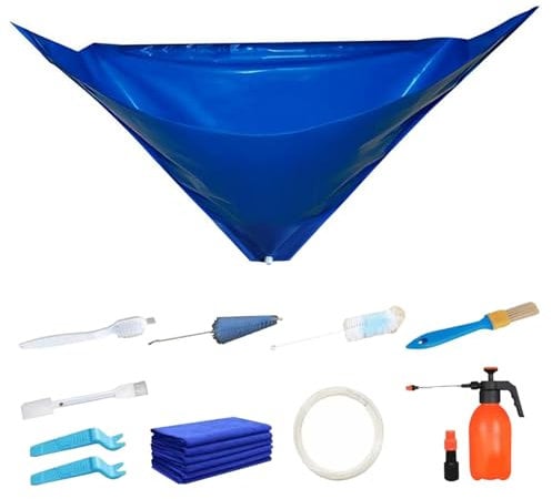 BEAHING Split Air Conditioner Cleaning Cover, 12PCS Minisplit Cleaning Kit for 37-45in Waterproof Wall Mounted Air Conditioner Bag with Drain Outlet Pipe for Household