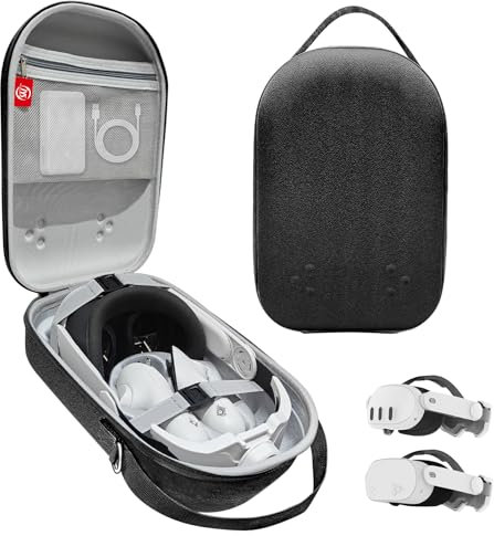 JOYTORN Carrying Case Compatible with Meta Quest 3S,Hardshell Storage Travel Case for Quest 3S Headset and Controllers Accessories (Black)