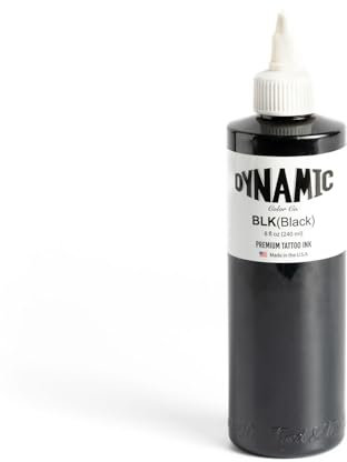 Dynamic Color Tattoofarbe, Schwarz, 240 ml Flasche