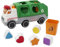 Kidoozie Camion de recyclage de formes à partir de 12 mois, motorisé, camion poubelle, lumière et son