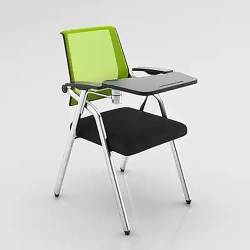 ZXTRYBHD Sedia da Ufficio Pieghevole con Scrivania Annessa - Poltrona Ufficio per la Casa, Sedia da Gaming per la Protezione Della Colonna Vertebrale(Green)