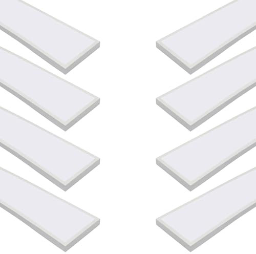 Jandei - Pack x8 Panneau plafonnier LED de surface rétro-éclairé 120 x 30 cm, puissance 60 W, 5 000 lumens, cadre blanc, driver inclus... (blanc neutre 4200k)