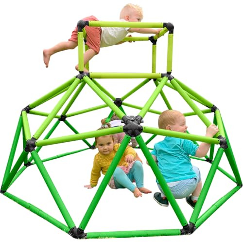 Eezy Peezy Climber with Top - Active Indoor Outdoor Play Set Climbing Dome Equipment Toys - Fun for Kids Ages 3 to 6 Years Old, Green