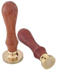Siegelstempel Set | 2 Stück | verschiedene Größen 20mm - 30mm | Hochzeitsstempel zum fräsen | Siegel selbst gestalten | DIY | Wachssiegel mit Griff | selber personalisieren | Logo Hochzeit (22mm)
