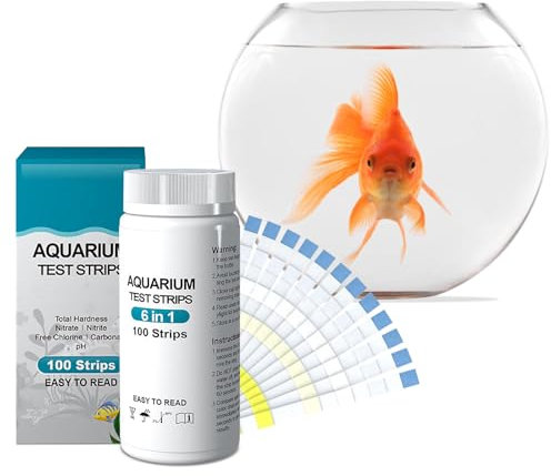 100 Aquarium -Teststreifen - Fischtank -Test -Kit - Süßwasserfisch - Wasserqualitätstester Alt Wasser für Tanks - Aquarium Fischscheibe - Lubetta -Fischtankschildkrötenpanzer, Haustiervorräte die allg