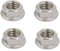 TOP-VIGOR 4Pcs 3/8-16 Fine Thread Flange Nuts, 304 Stainless Steel Hex Lock Nuts, Threaded External Hex Flange Nut for Automotive, Machinery, DIY Projects