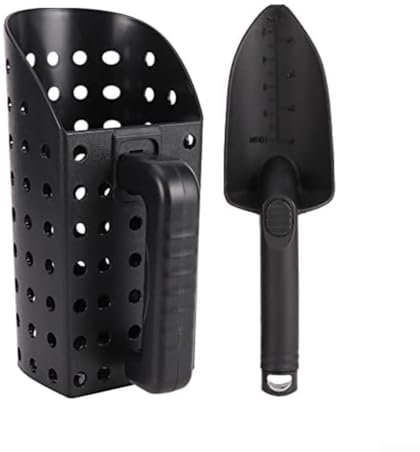 Jagd Schätze am Strand mit der ABS-Sanduhr-Schaufel mit praktischem Metallsieb, 2-teiliges Set