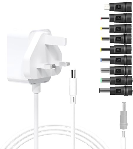 5V1A DC Power Supply Adapter 9-in-1 Compatible with Babysense HDS2, HelloBaby HB66 HB50, Vtech Baby Monitor VM5463 VM5463-2, Sky Puck Stream Hub Universal Replacement AC Power Supply Charging Cord