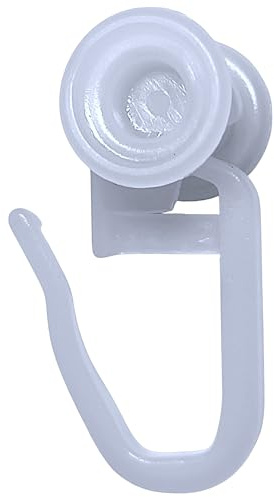 Raum² 400 U-Laufrollen für U-Schienen, Gardinenröllchen, U-Haken, Gardinenhaken, U-Gardinenschiene, Gardinenrollen, Gardinengleiter (400 Stück)