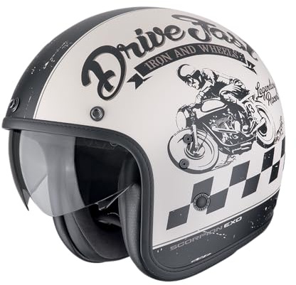 SCORPION BELFAST EVO DRIVE FAST Matt Creams-Black L