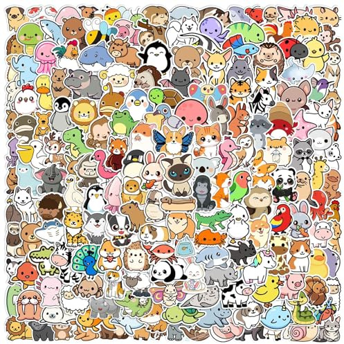 HNTR® Animal Stickers | 200 Cute Animal Stickers | Giant Cute Sticker Pack for Scrapbook, Laptop & Books