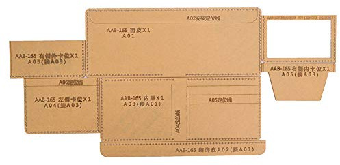 Akozon Acryl-Geldbörsen-vorlagen-Schablone | Lederhandwerksform | Brieftasche Acryl Schablone | Kunst, Handwerk und Nähen/Nähen/Schnittmuster und -vorlagen