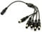 kenable DC Power Splitter 5 way Adapter 2.1mm CCTV 12V PSU to 5 Camera Cable [5 Way]