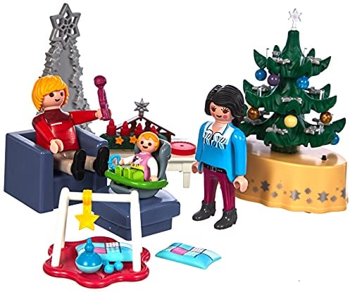 PLAYMOBIL Christmas 9495 Weihnachtliches Wohnzimmer, Ab 4 Jahren