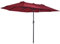 Outsunny Sombrilla Doble 4,55x2,65 m Sombrilla Terraza Exterior con Manivela Manual Resistente al Agua y Protección Solar Sombrilla Grande para Terraza Playa Piscina Rojo