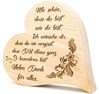 sagl.tirol Zirbenherz Wie schön, DASS du bist... (20cm)
