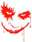 Porfeet Autoaufkleber, 10x13cm Joker Clown Wasserdicht Abnehmbar Auto Styling Fenster Autoaufkleber Aufkleber rot