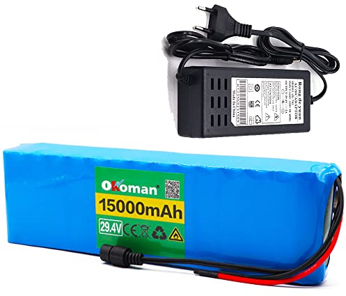 Batterie e-Bike 7s4p 24v 15ah vélo électrique Scooter Li-ION Batterie 18650 Batteries Rechargeables BMS + 29.4v Chargeur