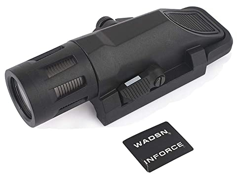 SBGJMY WML 400 Lumens Torch Flashlight with Intermittent Lighting Stroboscopic Constant Lighting for 20mm Picatinny Rail System (Black)
