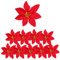 10PCS Christmas Large Flannel Poinsettia,Poinsettia Artificial Flowers,Xmas Poinsettias Decorations Artificial Christmas Flowers for Flower Tree Hanging Party Xmas Decor Wreath Garland Filler