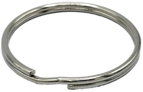 58mm Large Nickel Heavy Duty Split Ring Keyring Jailer (1)