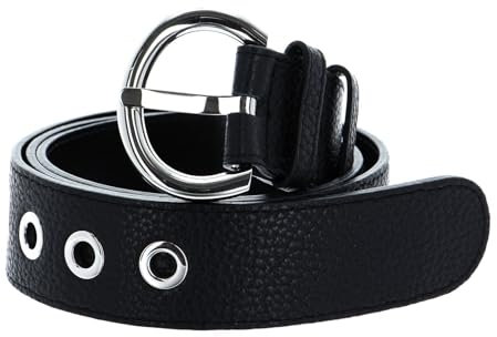 Abro Leder Gürtel Leather Adria Eyelets Belt W90 Black/Nickel schwarz