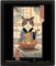 Vincent Trinidad 3D-Linsenraster-gerahmter Kunstdruck (Neko Ramen Ukiyo-E Design), 3D-Kunstdruck in schwarzem Bilderrahmen, 28,5 x 23,5 cm, orientalisches 3D-Poster, 3D-Wanddekoration, offizielles
