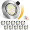 LichtlordLED Einbaustrahler 230V Dimmbare,Extraflach-25mm Schwenkbarer Spot 5W 600 lm, Bad Einbauleuchten Deckenspots Neutralweiß 4500 K, Einbauspots für Badezimmer Küche Wohnzimmer,10er Set