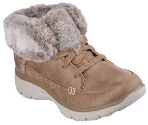 Skechers Easy Going Chilly Standards, Stivaletto Donna, Tan Microleather/Faux Fur, 36 EU
