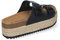 shoes&blues.es 84720 Sandalia de Plataforma para Mujer, Comodas y Elegantes, Forradas de Yute, con Planta Anatomica, y Hebillas en la Pala, Ideales para Primavera Verano Negro Talla 37
