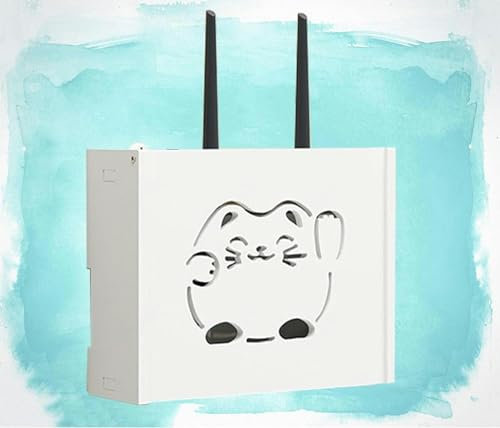 FKINGLRK Support Box Internet Tableau Electrique Rack de Stockage Routeur WiFi Mural Boîte Rangement Etagere Murale de Rangement
