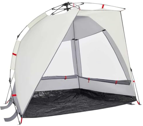 vidaXL Strandzelt 2 Personen Grau Quick Release Wasserdicht